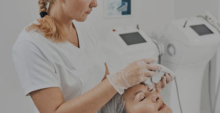 Image of a female undergoing IPL photofacial